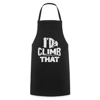 Grimpeurs, Escalade d’une montagne, Bloc - Tablier de cuisine - noir - Devant - AI Model Male 185 dark (185cm)