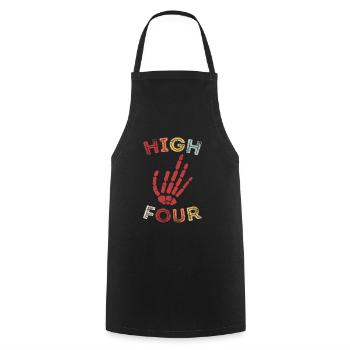 Finger Amputation High Four Finger Amputee - Cooking Apron - black - Front - AI Model Male 185 dark (185cm)