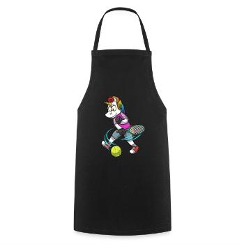 Tennis PLayer Unicorn Tennis - Cooking Apron - black - Front - AI Model Male 185 dark (185cm)