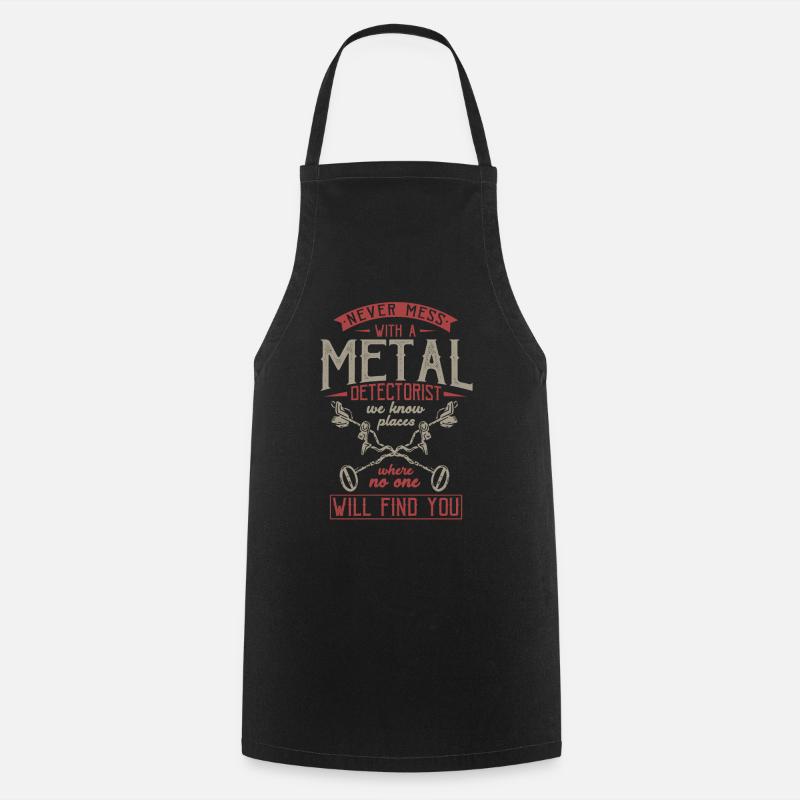 Metal detection, metal detector - Cooking Apron - black