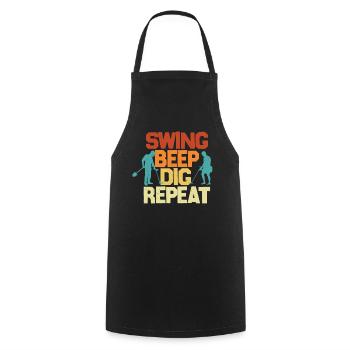 Flower whispering, gardener, flowers - Cooking Apron - black - Front - AI Model Male 185 dark (185cm)