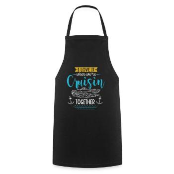 I love it when we were cruisin together - Cooking Apron - black - Front - AI Model Male 185 dark (185cm)