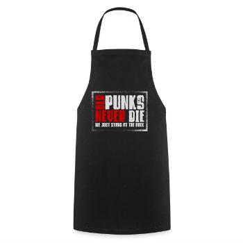 Old Punks Never Die, Punk Music - Cooking Apron - black - Front - AI Model Male 185 dark (185cm)