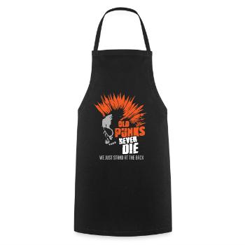 Old Punks Never Die, Punk Music - Cooking Apron - black - Front - AI Model Male 185 dark (185cm)