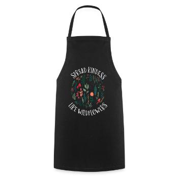 Kindness How To Spread Wildflowers - Cooking Apron - black - Front - AI Model Male 185 dark (185cm)