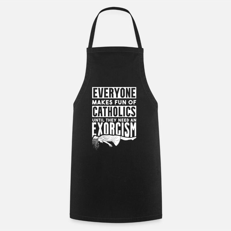 Catholiques, Église, Exorcisme - Tablier de cuisine - noir