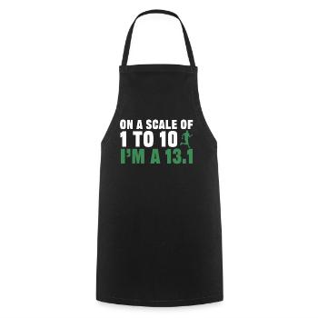 Half Marathon, Marathon, Runner - Cooking Apron - black - Front - AI Model Male 185 dark (185cm)