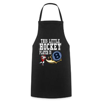 Eishockey Little Hockey Player ist 8 Jahre alt - Kochschürze - Schwarz - Vorne - AI Model Male 185 dark (185cm)