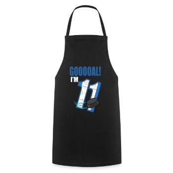 Eishockey Tor Ich bin 11 Eishockeyspieler Geburtstag - Kochschürze - Schwarz - Vorne - AI Model Male 185 dark (185cm)