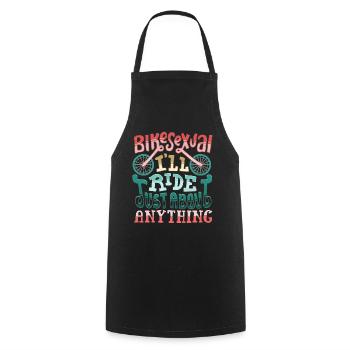 Bikesexual, Bicycle, Cycling - Cooking Apron - black - Front - AI Model Male 185 dark (185cm)