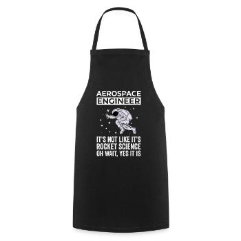 Aerospace Engineer, Rocket Science - Cooking Apron - black - Front - AI Model Male 185 dark (185cm)