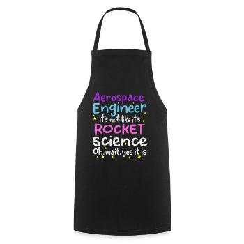 Aerospace Engineer, Rocket Science - Cooking Apron - black - Front - AI Model Male 185 dark (185cm)