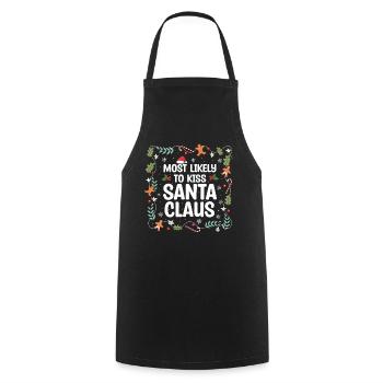 Christmas Quote, Funny Christmas Quote - Cooking Apron - black - Front - AI Model Male 185 dark (185cm)