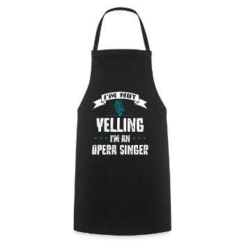 Opera singer, voice, opera - Cooking Apron - black - Front - AI Model Male 185 dark (185cm)