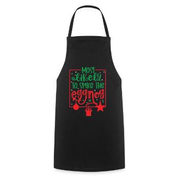 Christmas Quote, Funny Christmas Quote - Cooking Apron - black - Front - AI Model Male 185 dark (185cm)