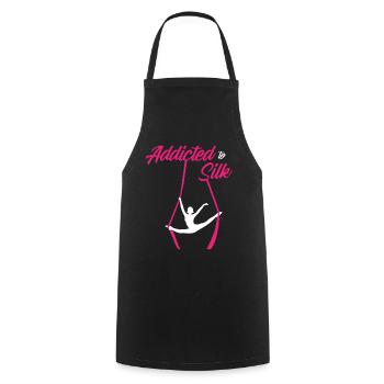 Air winner. Air silk - Cooking Apron - black - Front - AI Model Male 185 dark (185cm)