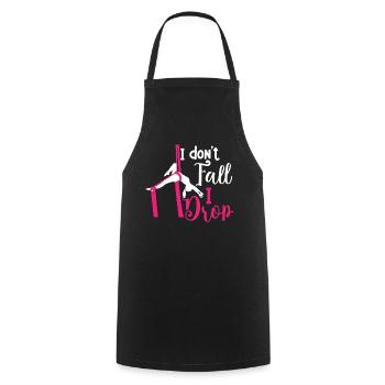 Air winner. Air silk - Cooking Apron - black - Front - AI Model Male 185 dark (185cm)