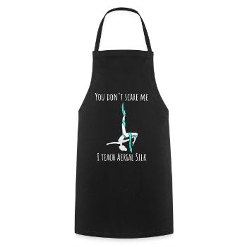 Air winner. Air silk - Cooking Apron - black - Front - AI Model Male 185 dark (185cm)