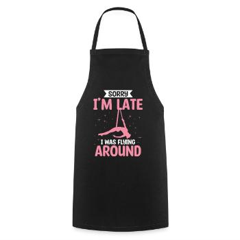 Air winner. Air silk - Cooking Apron - black - Front - AI Model Male 185 dark (185cm)