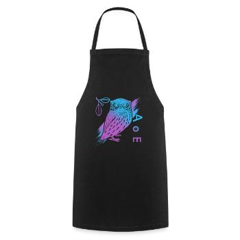Owl of Athena, Greek mythology - Cooking Apron - black - Front - AI Model Male 185 dark (185cm)