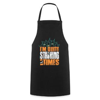 Bowling Player Gift, Bowler - Cooking Apron - black - Front - AI Model Male 185 dark (185cm)