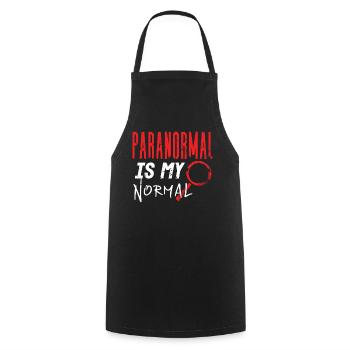 Ghost Hunter, EMF meter, thermal camera - Cooking Apron - black - Front - AI Model Male 185 dark (185cm)