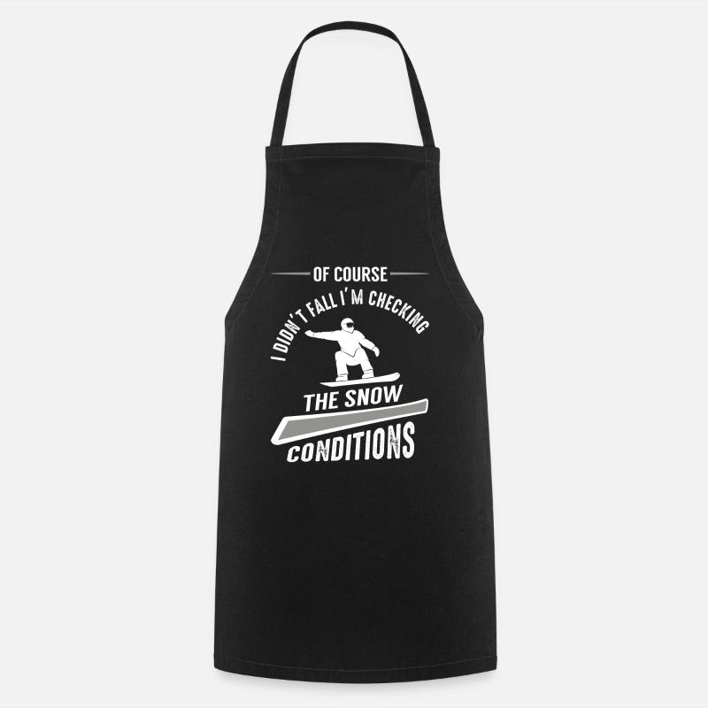 Snowboarders, Snowboarding - Cooking Apron - black