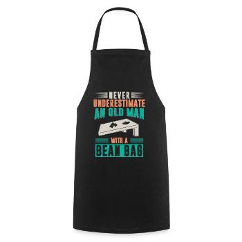 Joueurs de Cornhole - Tablier de cuisine - noir - Devant - AI Model Male 185 dark (185cm)