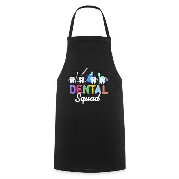 Dental technician, dentist cadre, dental hygienist - Cooking Apron - black - Front - AI Model Male 185 dark (185cm)
