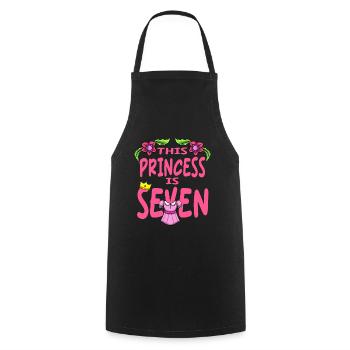 Prinzessin Geburtstag für Mädchen 7 Jahre Geburtstag Kinder - Kochschürze - Schwarz - Vorne - AI Model Male 185 dark (185cm)
