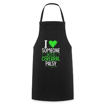 Hebral palsy, cerebral palsy consciousness - Cooking Apron - black - Front - AI Model Male 185 dark (185cm)