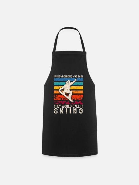 Snowboarder, Snowboarden - Kochschürze - Schwarz