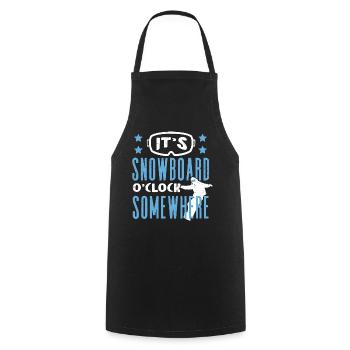 Snowboarders, Snowboard holidays, Snowboard equipment - Cooking Apron - black - Front - AI Model Male 185 dark (185cm)