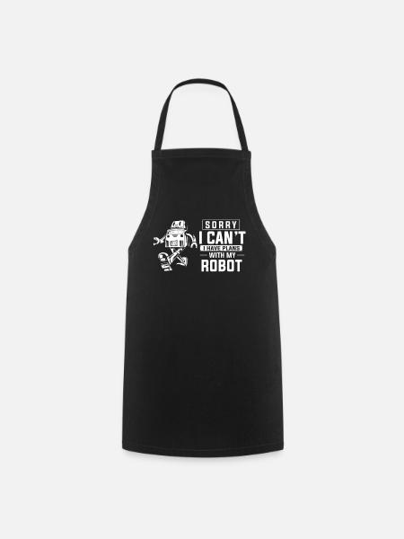 Robotik, Roboteringenieur - Kochschürze - Schwarz