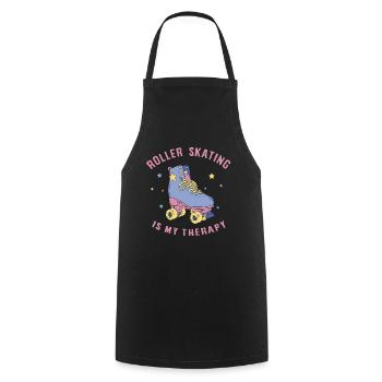 Roller skating, skating, roller skating - Cooking Apron - black - Front - AI Model Male 185 dark (185cm)