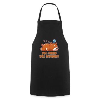 Corgi For Corgi Lovers Corgi Owner Sleeping Corgi - Cooking Apron - black - Front - AI Model Male 185 dark (185cm)