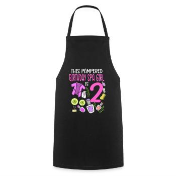 Spa Birthday For Girls 2nd Spa Birthday Party - Cooking Apron - black - Front - AI Model Male 185 dark (185cm)