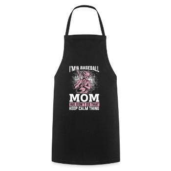 Baseball Mom für Frauen Softball Mama - Kochschürze - Schwarz - Vorne - AI Model Male 185 dark (185cm)