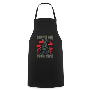Plague Doctor Plague Doctor Mask Medicines - Cooking Apron - black - Front - AI Model Male 185 dark (185cm)