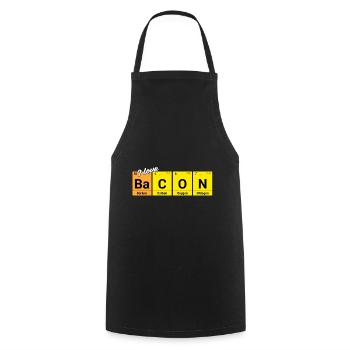 Bacon love bacon chemistry elements gift - Cooking Apron - black - Front - AI Model Male 185 dark (185cm)