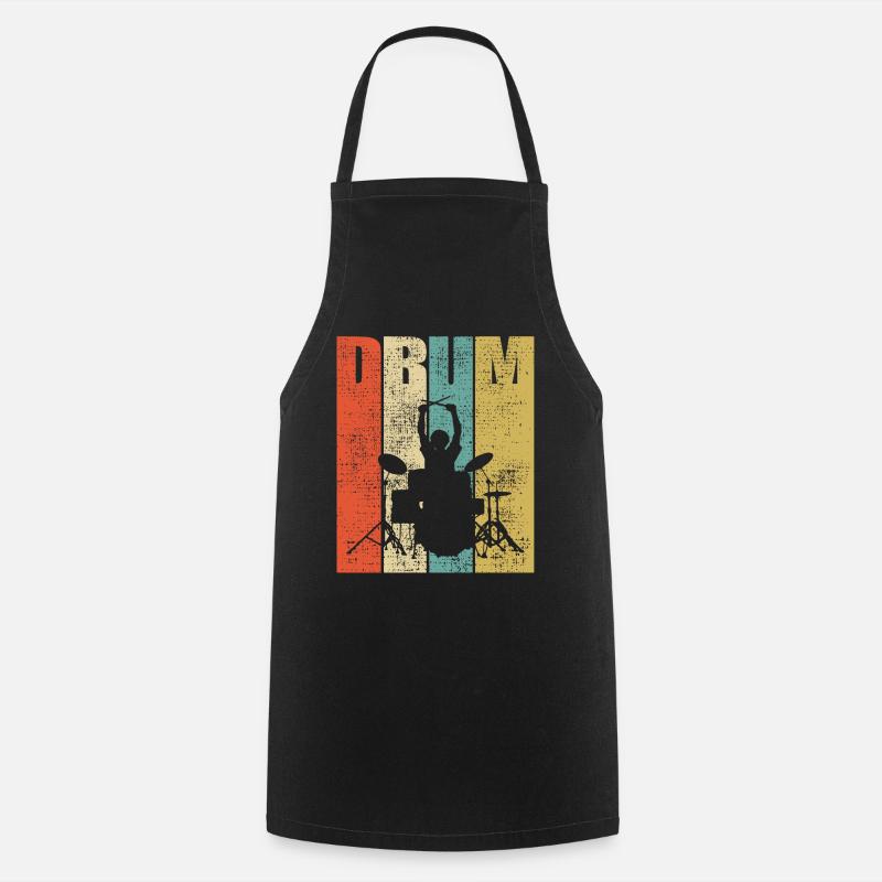 Drums Drum Drumline Drumline - Tablier de cuisine - noir