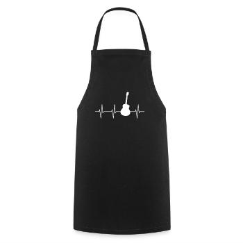 guitar - Cooking Apron - black - Front - AI Model Male 185 dark (185cm)