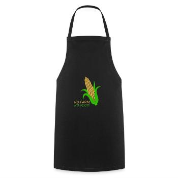 Corn on the cob - Cooking Apron - black - Front - AI Model Male 185 dark (185cm)