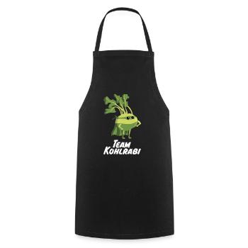Kohlrabi Gemüse Superfood Vegetarier Vegan Held - Kochschürze - Schwarz - Vorne - AI Model Male 185 dark (185cm)