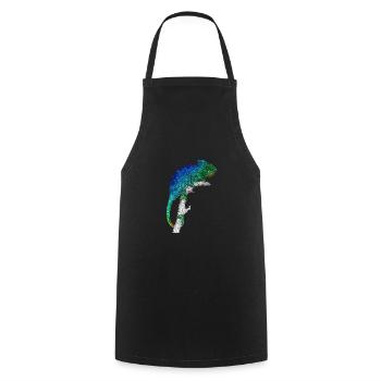 Chameleon colorful colored - Cooking Apron - black - Front - AI Model Male 185 dark (185cm)