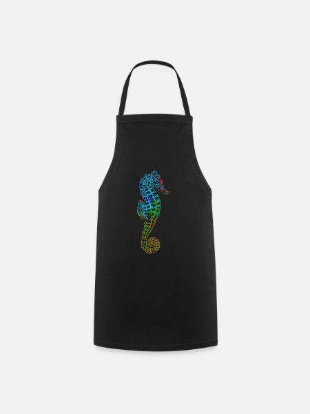Seepferd Seepferdchen Seahorse - Kochschürze - Schwarz