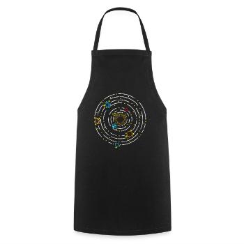Planet solar system - Cooking Apron - black - Front - AI Model Male 185 dark (185cm)