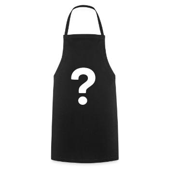 Question mark - Cooking Apron - black - Front - AI Model Male 185 dark (185cm)