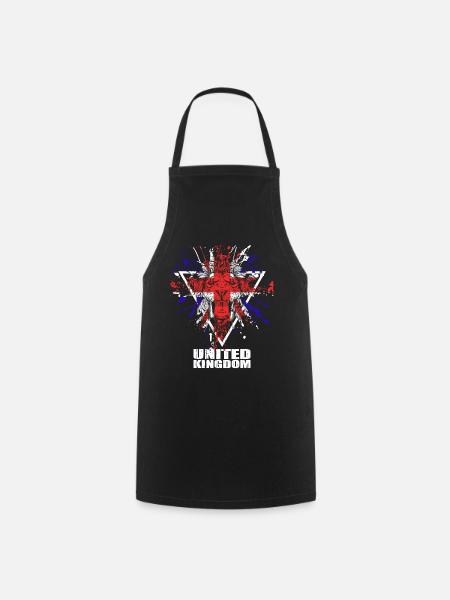 United Kingdom UK Union Jack - Cooking Apron - black