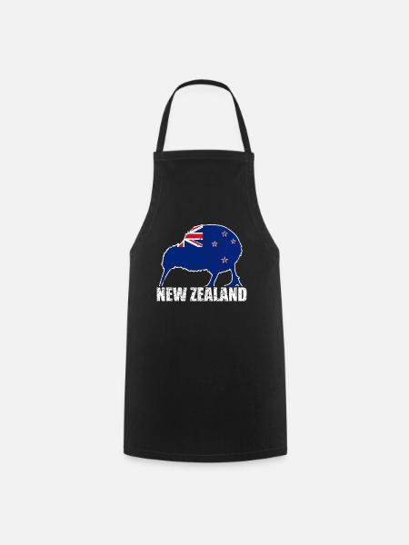 Neuseeland Kiwi - Kochschürze - Schwarz